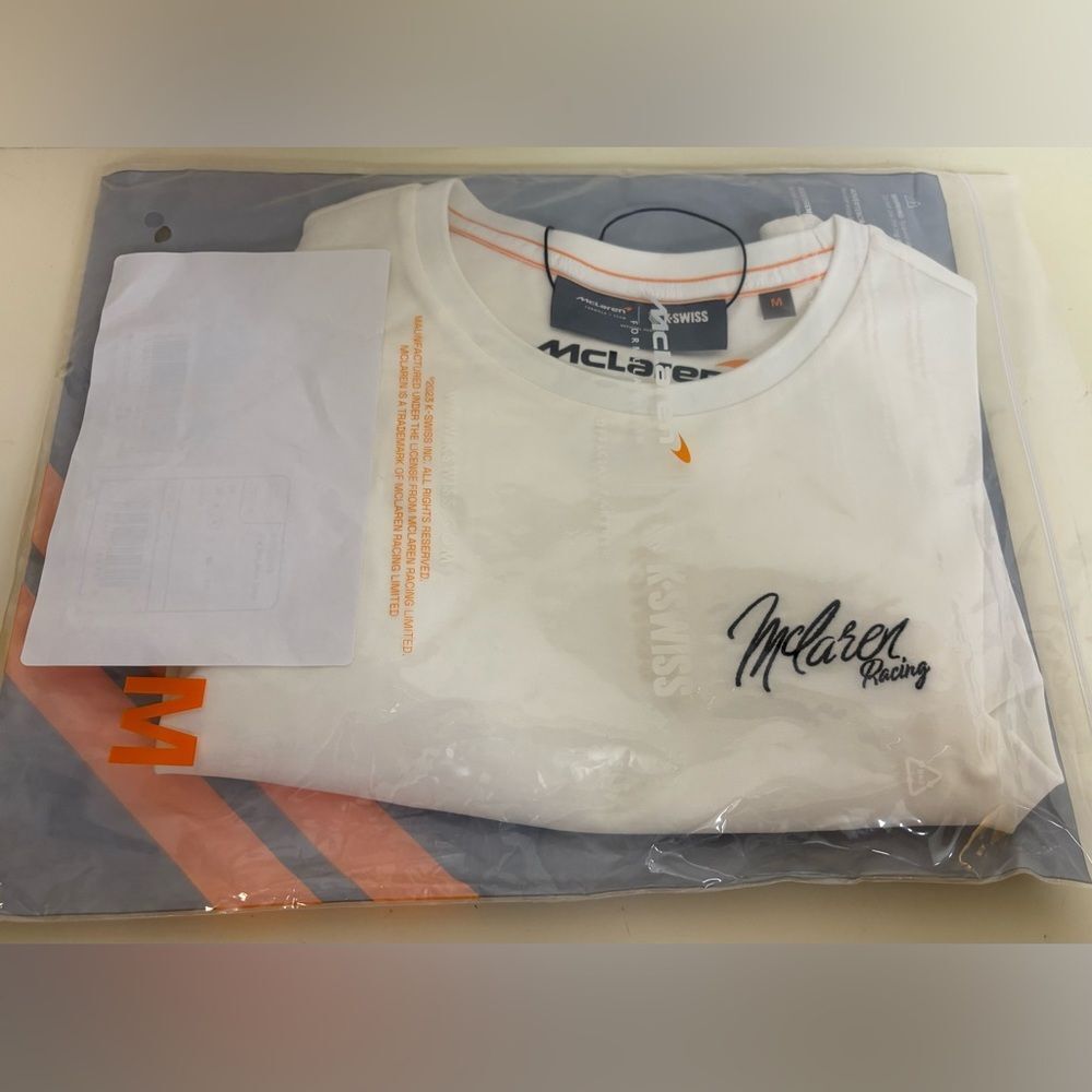 NWT K-Swiss McLaren crop T-Shirt